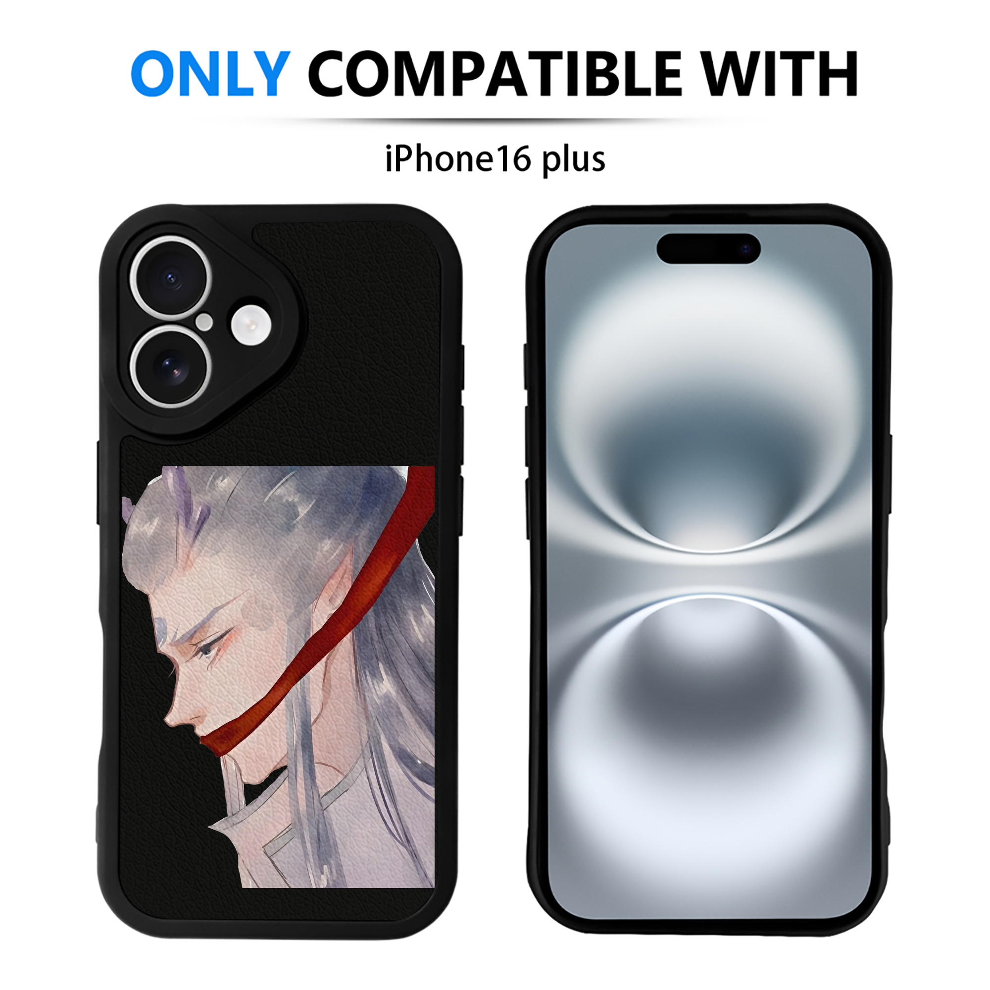 （画像用） Ne Zha 2 ナタ 魔童の大暴れ 【iPhone 16シリーズ対応】シリコンスマホケース（レザー調） 材質：シリコン